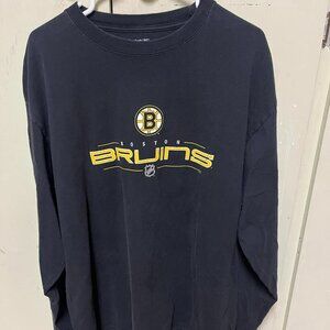 Boston Bruins Reebok Black 2XL long sleeve shirt, Boston on each sleeve